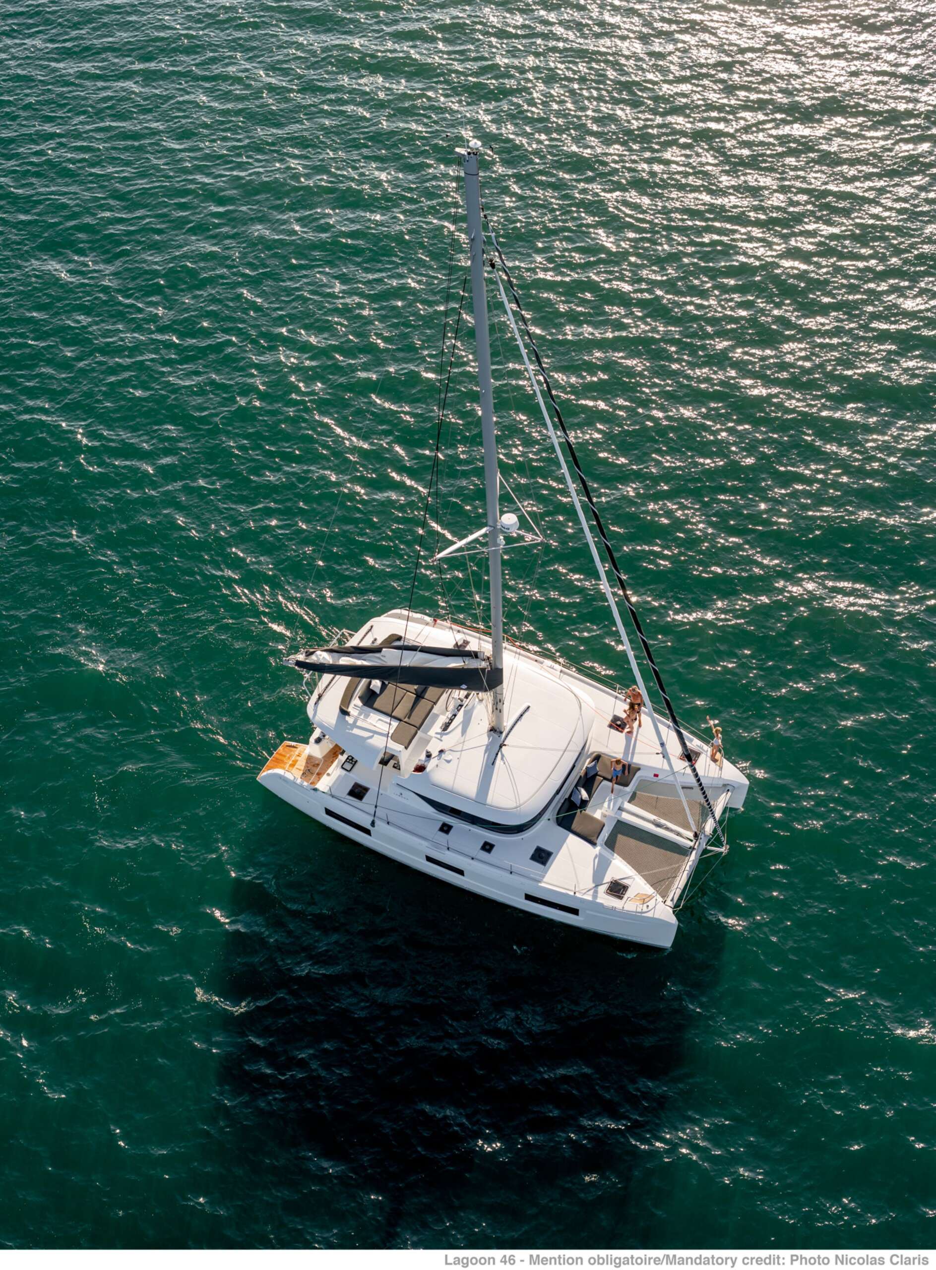 Drone Under Sail Lagoon 46